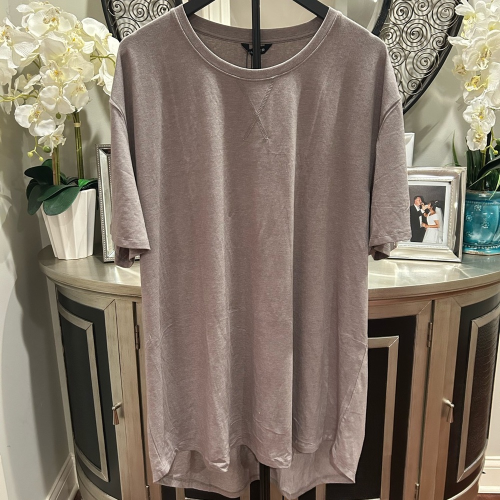 Women’s Midi T-Shirt Dress in Dusty Mauve